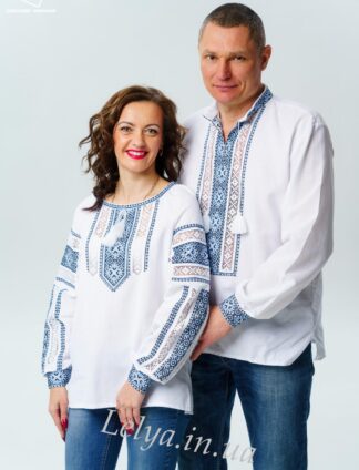 Вишиванка "Мережка" синя