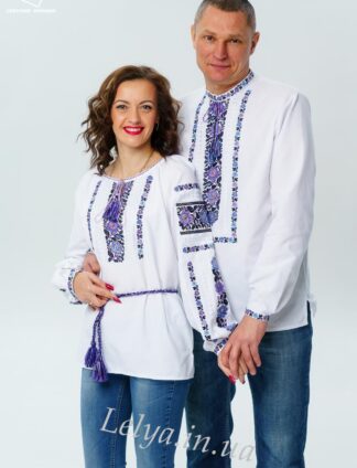 А-000069 Вишиванка "Квіткова фантазія" бузкова