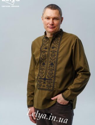 А-000110 Вишиванка "Літаки" хакі