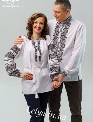 А-000139 Вишиванка чоловіча та жіноча "Колоски"