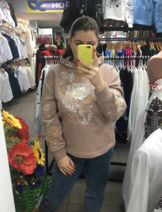 Худі "Дівоча краса" фліс в кольорі кава з молоком