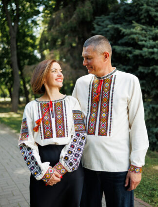 А-000030 Сорочка "Буковина" на невибіленому льоні